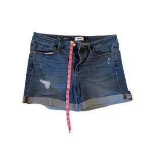 Sonoma Jean Shorts Distressed‎ Denim Cuffed Hem Blue Size 14